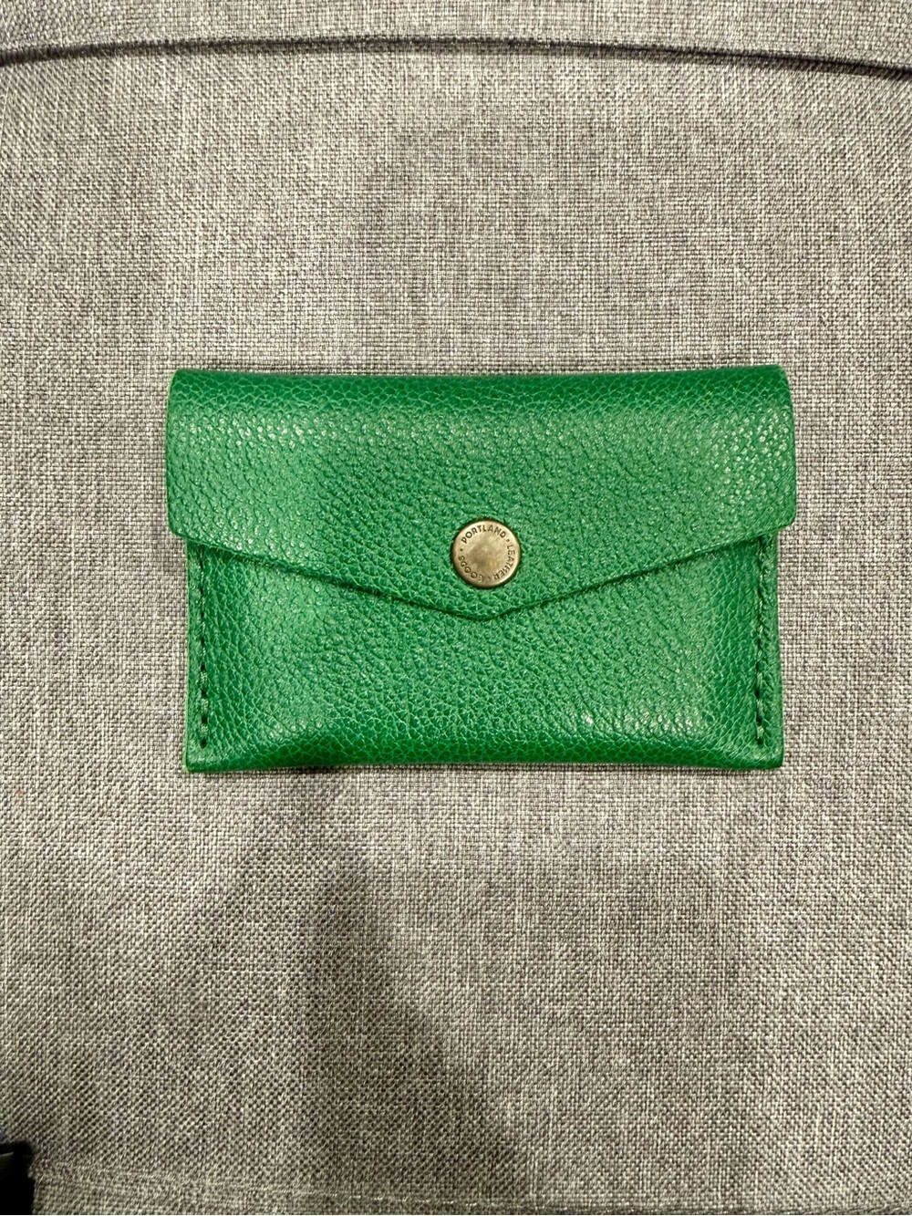 Portland Leather Mini leather Envelope Wallet - Green (Bacalar) - Picture 5 of 7